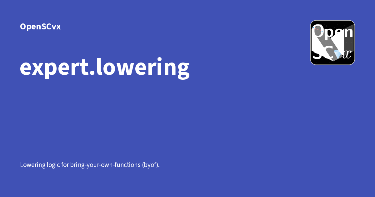 Ref Experts lowering - OpenSCvx