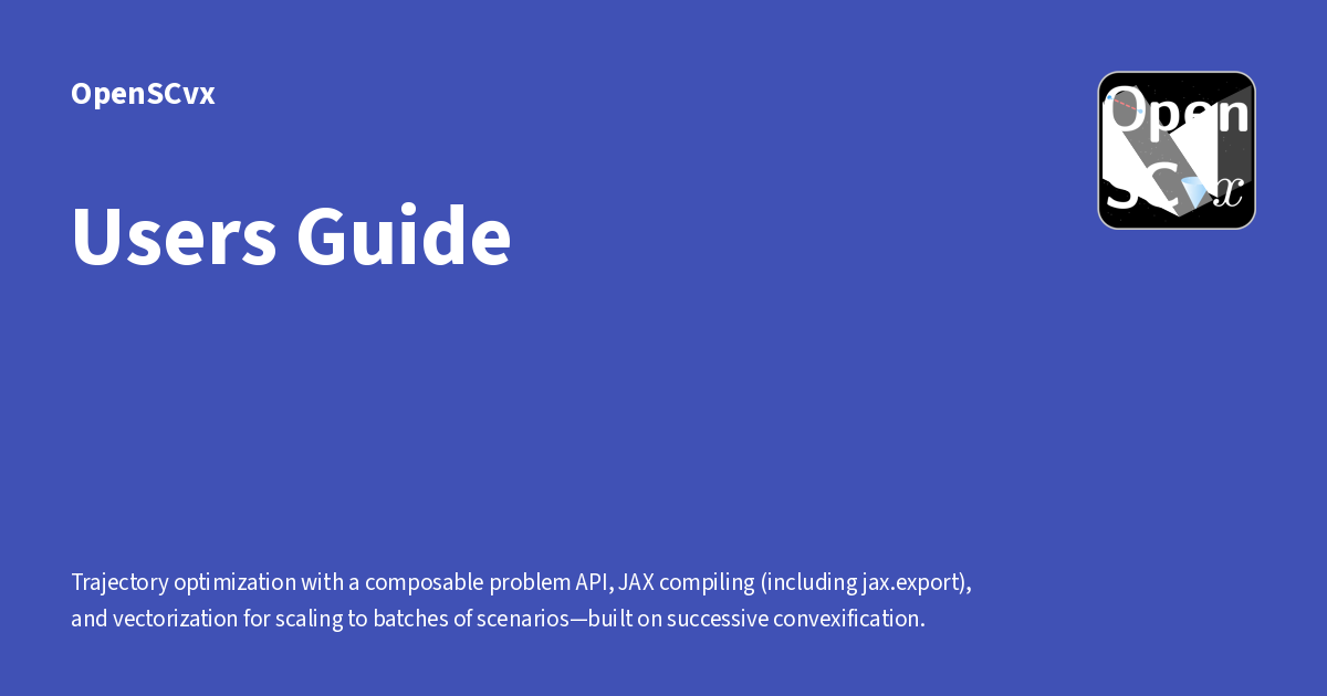 Users Guide - OpenSCvx